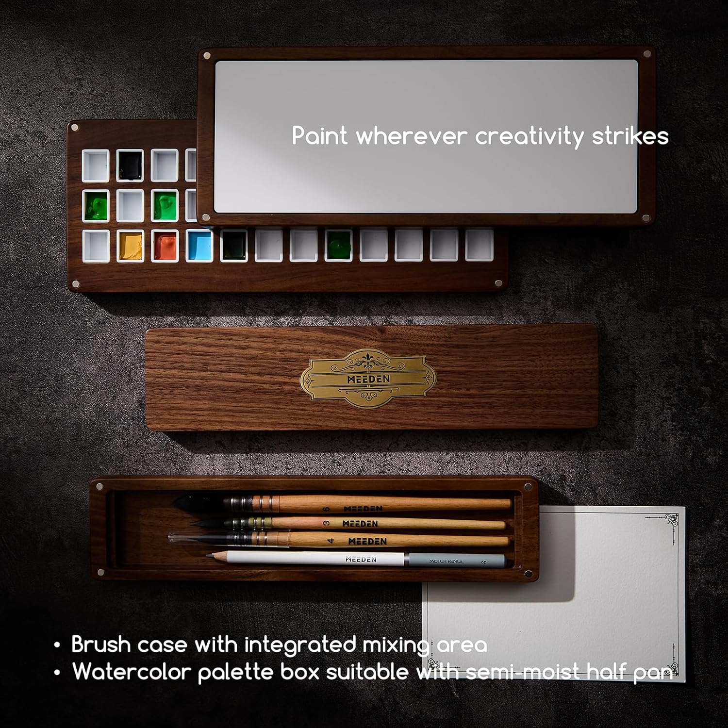 MEEDEN Deluxe Foldable Tabletop Easel Set with Storage Drawer & Paint Box