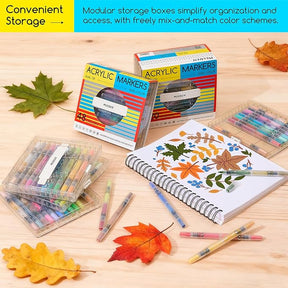 MEEDEN 10-Drawer Storage Box & 96-Color Dual Tip Acrylic Markers Artist Set