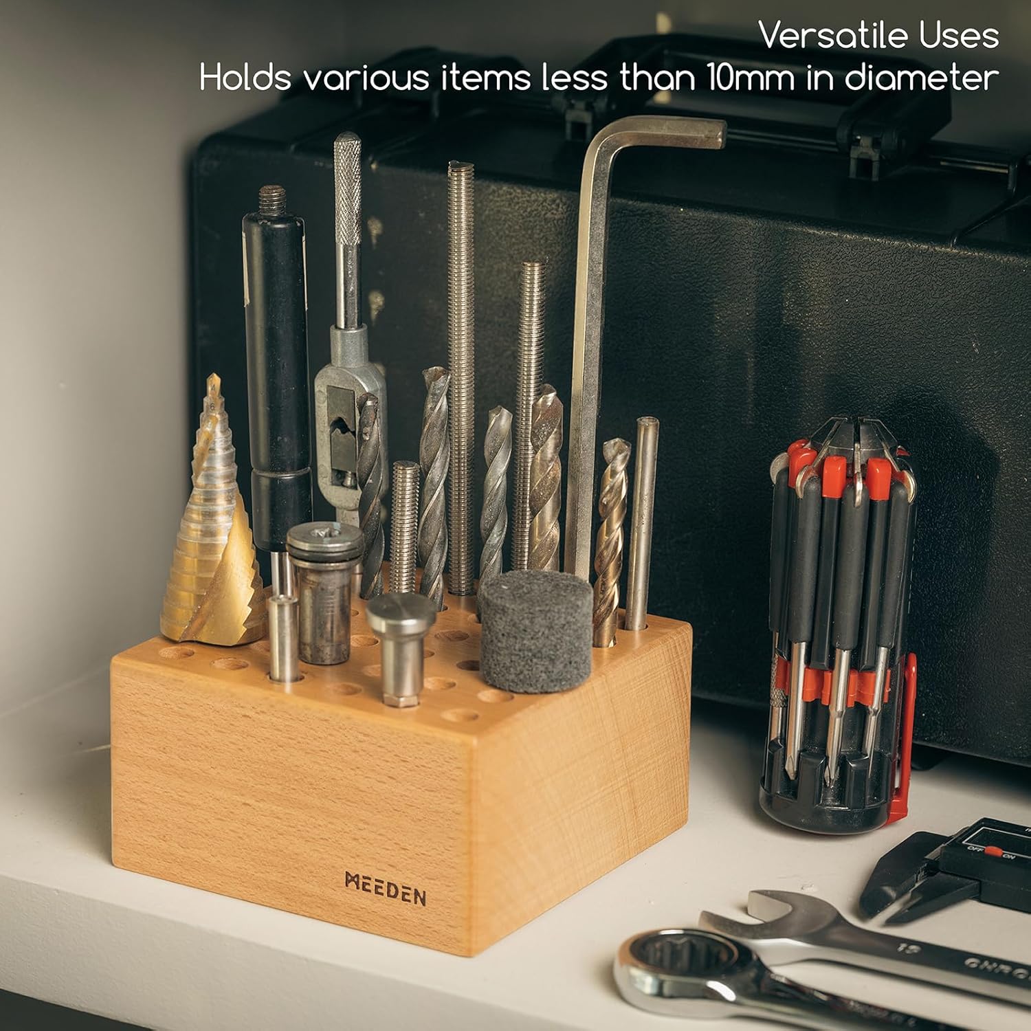 MEEDEN 2Pcs Beechwood 36-Hole Paint Brush Holder