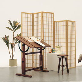 MEEDEN Vintage Adjustable Wooden Drafting Table & Stool Set-XSZ-4