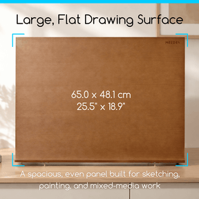 MEEDEN Wooden Tabletop Easel – 5-Position Adjustable Drawing Board with Shoulder Strap, Walnut-A2