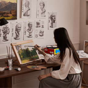 MEEDEN Portable & Adjustable Wood Sketching Board-HJ-A3 - Walnut