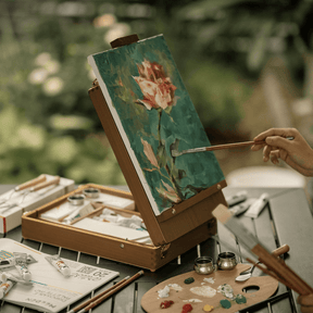 MEEDEN Solid Beechwood Tabletop Art Easel with Storage-HBX-3