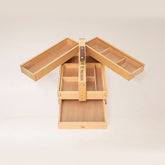 MEEDEN Wooden Artist Storage Box – Portable Foldable Organizer with Drawer