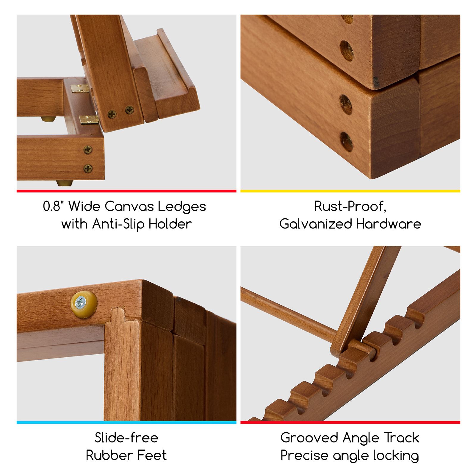 MEEDEN Heavy-Duty H-Frame Tabletop Easel HJ-11 Walnut