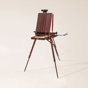 MEEDEN Foldable Beechwood French Easel with Drawer, Palette & Metal Tray – Dark Walnut