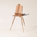 MEEDEN Foldable Beechwood French Easel with Drawer, Palette & Metal Tray – Natural