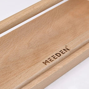 Kids Tabletop Paper Roll Dispenser, Solid Beech Wood with 3 Paper Rolls (12" x 75ft) MEEDEN ART