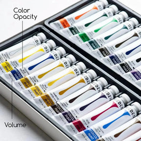 MEEDEN Wooden Storage Box, Hot Press Watercolor Paper, 24-Color Paint Set & Ceramic Tray Palette