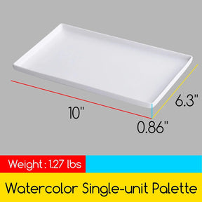 MEEDEN Wooden Storage Box, Hot Press Watercolor Paper, 24-Color Paint Set & Ceramic Tray Palette