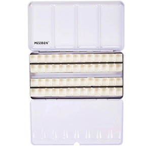 MEEDEN Empty Watercolor Tin Palette with 52 Pcs Half Pans, Colorful MEEDEN