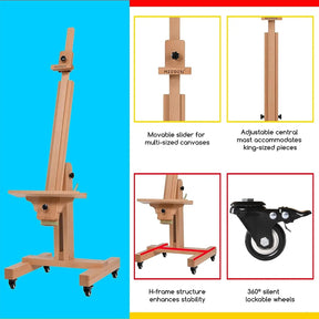 MEEDEN Extra Large Adjustable Artist Easel Stand-DHJ-11 MEEDEN
