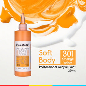 MEEDEN Soft Body Acrylic Paints Set, 37 Colors x 250ml/8.45oz