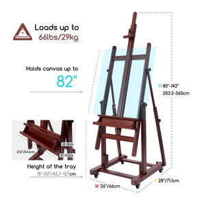 MEEDEN Extra Large Heavy Duty Artist Easel Stand-Deep Walnut- W11