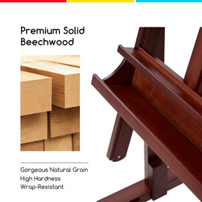MEEDEN Extra Large Heavy Duty Artist Easel Stand-Deep Walnut- W11