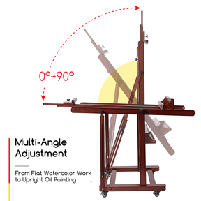 MEEDEN Extra Large Heavy Duty Artist Easel Stand-Deep Walnut- W11