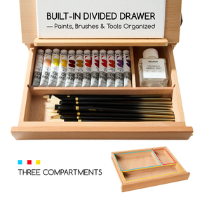 MEEDEN Tabletop Easel with Storage Drawer & Palette-XHC-1A