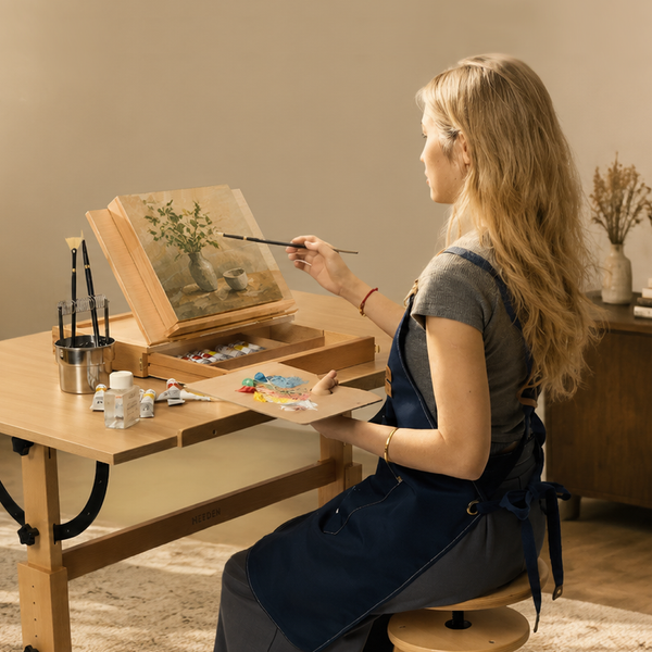 MEEDEN Tabletop Easel with Storage Drawer & Palette-XHC-1A