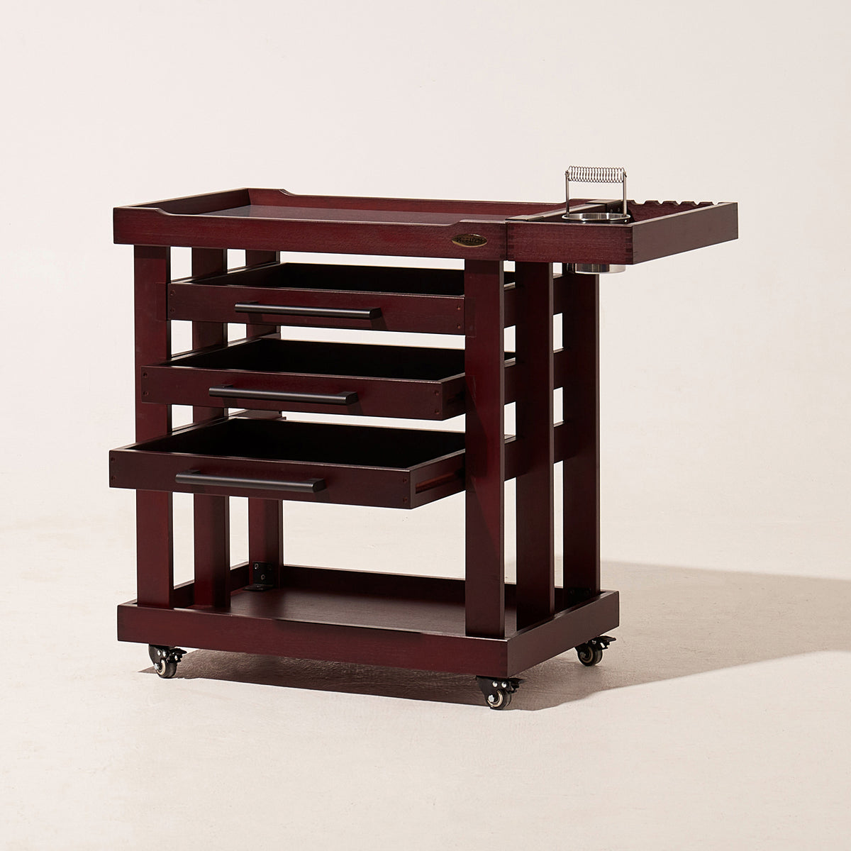 MEEDEN Deluxe Artist Supplies Storage Cart, 5-Tier Taboret-Dark Walnut-W13H