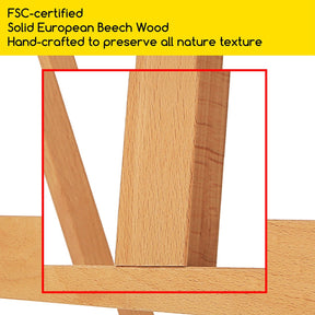 MEEDEN Solid Beechwood H-Frame Art Easel Stand-W02B
