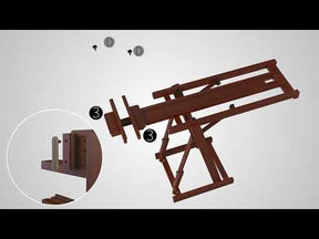 MEEDEN Versatile Studio H-Frame Artist Easel-Dark Walnut-W14
