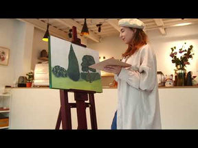 MEEDEN Versatile Studio H-Frame Artist Easel-Dark Walnut-W14
