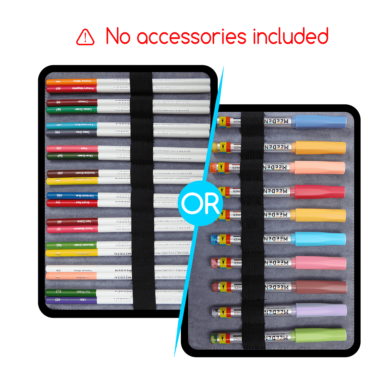 MEEDEN Leather Tri-Layer Brush/Pencil/Marker Organizer Case